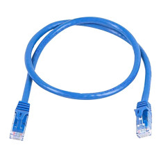 Monoprice 11261 | Cat5e Ethernet Patch Cable FLEXboot Snagless RJ45 Stranded 350MHz UTP Pure Bare Copper 24AWG 1ft Blue