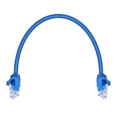 Monoprice 11272 | Cat6 Ethernet Patch Cable FLEXboot Snagless RJ45 Stranded 550MHz UTP Pure Bare Copper 24AWG 1ft Blue