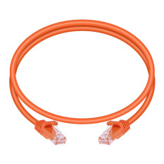 Monoprice 11331 | Cat5e Ethernet Patch Cable FLEXboot Snagless RJ45 Stranded 350MHz UTP Pure Bare Copper 24AWG 3ft Orange