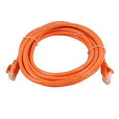 Monoprice 11362 | Cat6 Ethernet Patch Cable FLEXboot Snagless RJ45 Stranded 550MHz UTP Pure Bare Copper 24AWG 5ft Orange