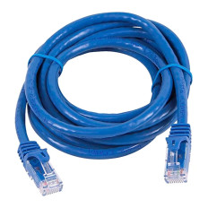 Monoprice 11382 | Cat5e Ethernet Patch Cable FLEXboot Snagless RJ45 Stranded 350MHz UTP Pure Bare Copper 24AWG 7ft Blue