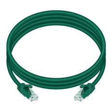 Monoprice 11384 | Cat5e Ethernet Patch Cable FLEXboot Snagless RJ45 Stranded 350MHz UTP Pure Bare Copper 24AWG 7ft Green