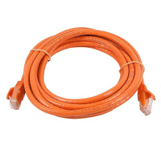 Monoprice 11391 | Cat6 Ethernet Patch Cable FLEXboot Snagless RJ45 Stranded 550MHz UTP Pure Bare Copper 24AWG 7ft Orange