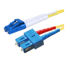 Monoprice 11857 | SMF Optic Cable LC-SC UL 2mm 9/125 OFNR Duplex Yellow 50m