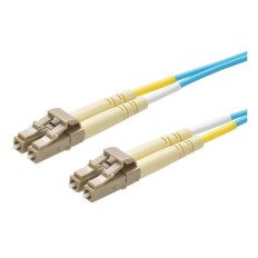 Monoprice 11868 | MM OM3 Fiber Optic Cable LC-LC UL 2mm 50/125 OFNR Duplex Aqua 9m