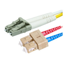 Monoprice 11874 | MM OM3 Fiber Optic Cable LC-SC UL 2mm 50/125 OFNR Duplex Aqua 12m