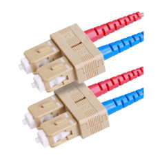Monoprice 11882 | MM OM3 Fiber Optic Cable SC-SC UL 3mm 50/125 OFNR Duplex Aqua 30m