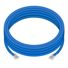 Monoprice 13140 | Cat5e Ethernet Patch Cable ZEROboot RJ45 Stranded 350MHz UTP Pure Bare Copper 24AWG 15ft Blue