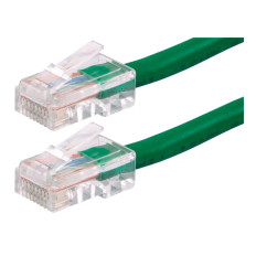 Monoprice 13258 | Cat6 Ethernet Patch Cable ZEROboot RJ45 Stranded 550MHz UTP Pure Bare Copper 24AWG 5ft Green