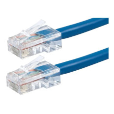 Monoprice 13414 | Cat6 50ft Blue Patch Cable UTP 24AWG 550MHz Pure Bare Copper RJ45 Zeroboot Series Ethernet Cable