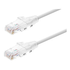 Monoprice 13511 | Cat6 Component Level Ethernet Cable SlimRun Pure Bare Copper UTP 28AWG 550MHz Snagless RJ45 6in White