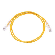 Monoprice 13531 | Cat6 Component Level Ethernet Cable SlimRun Pure Bare Copper UTP 28AWG 550MHz Snagless RJ45 3ft Yellow