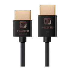 Monoprice 14196 | 15ft 4K High Speed 4K60Hz 18Gbps HDR Active Slim HDMI Cable Black