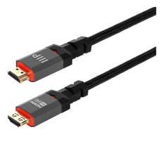 Monoprice 44714 | 15ft 8K Certified Braided 8K-60Hz 4k-120Hz 48Gbps HDR VRR CL3 In-Wall Rated Ultra High Speed HDMI Cable Black