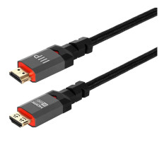 Monoprice 44716 | 25ft 8K Certified Braided 8K-60Hz 4k-120Hz 48Gbps HDR VRR CL3 In-Wall Rated Ultra High Speed HDMI Cable Black