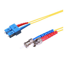 Monoprice 46094 | SMF Optic Cable SC-ST UL 3mm 9/125 OFNR Duplex Yellow 5m