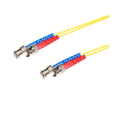 Monoprice 46123 | SMF Optic Cable ST-ST UL 2mm 9/125 OFNR Duplex Yellow 17m