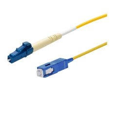 Monoprice 46138 | SMF Optic Cable LC-SC UL 2mm 9/125 OFNR Simplex Yellow 1m