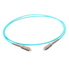 Monoprice 46455 | MM OM3 Fiber Optic Cable SC-SC UL 3mm 50/125 OFNR Simplex Aqua 10m
