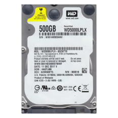 Western Digital WD5000LPLX-00ZNTT0 | Black 500GB 2.5" 6GB/s SATA 7200RPM 32MB Cache Laptop Hard Drive
