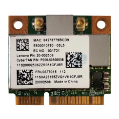 IBM 03T9015 | Dual Band 300Mbps 2.4GHz / 5GHz IEEE 802.11a/b/g/n Bluetooth 4.0 Half Mini PCI Express Wireless Network Card for ThinkPad X230T