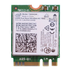 HP H35123-001 | 7265NGW IEEE 802.11a/b/g/n/ac 867Mb/s PCI-E M.2 Dual-Band Wifi/Bluetooth 4.0 Network Card