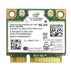 Dell 8TF1D | WiFi Card 7260 Mini PCI-E 300Mbps 802.11a/b/g/n Internal Mini Bluetooth 4.0 Dual Band for Latitude E7440