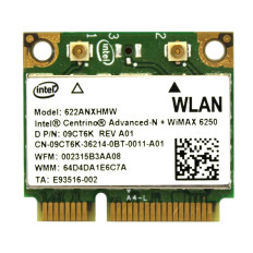 Intel 622ANXHMW | Centrino Advanced-N 6200 2.4GHz / 5GHz 300Mbps IEEE 802.11a/b/g/n PCI Express Half Mini Wireless Network Adapter