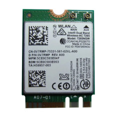 Dell 0V7RMP | Wireless-AC 7265 Dual Band WLAN WiFi 802.11 Wireless Card