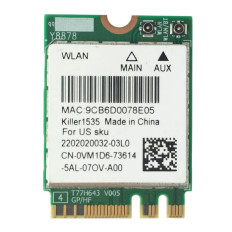 Dell CN-0VM1D6 | Killer N1535 IEEE 802.11ac Wi-Fi + Bluetooth 4.1 PCI-Express WLAN Network Card