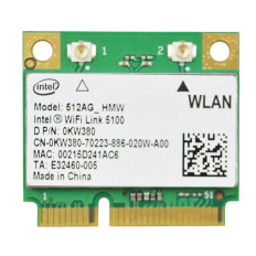 Dell KW380 | Intel 5100 802.11a/b/g/n Wireless Mini PCI WiFi Card
