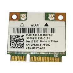 Dell PKJW8 | Wireless 1535c Dw1535c Wifi 802.11 A/b/g/n Half-height Mini PCI Express Card