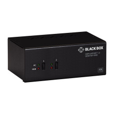 Black Box KV6222DP | KVM Switch 2-Port Dual-Monitor DP 4K 60HZ USB 3.0 Hub Audio
