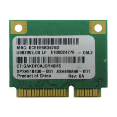 HP 518436-001 | Atheros AR9285 802.11b/g/n Wireless Mini PCI Express Network Card