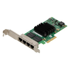 Intel I350T4BLK | 4 x Ports 1Gb/s 10/100/1000Base-T PCI Express 2.1 x4 Gigabit Ethernet Server Network Adapter Card