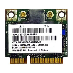 HP 582564-002 | Dual band 300Mbps 2.4GHz IEEE 802.11a/b/g/n Half Mini PCI Express WLAN Wireless Network Card for Elitebook 2540p Notebook