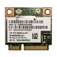 HP 668569-001 | Dual Band 300Mbps 2.4GHz / 5GHz IEEE 802.11a/b/g/n Bluetooth 4.0 Half Mini PCI Express Wireless Network Card