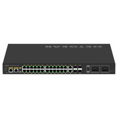 Netgear GSM4230UP-100NAS | 24 x Ports PoE++ 10/100/1000Base-T + 4 x SFP Ports Layer 3 Managed 1U Rack-mountable Gigabit Ethernet Network Switch