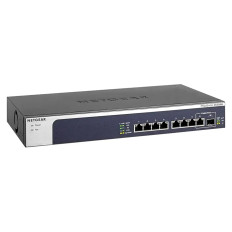 Netgear XS508M-100NAS | XS508M 7 x 10Gigabit/Multi-Gigabit Copper Ports 10GBase-X + 1 x 10G/1G SFP+ and Copper combo Ports Layer 3 Managed Gigabit Ethernet Network Switch
