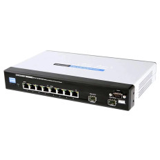 Linksys SRW2008MP | 8-Ports 10/1000Mbps 2 x Combo mini-GBIC Port Gigabit Managed Switch