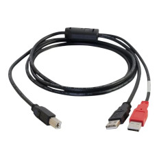 C2G 28108 | 6ft USB 2.0 One B Male to Two A Male Y-Cable