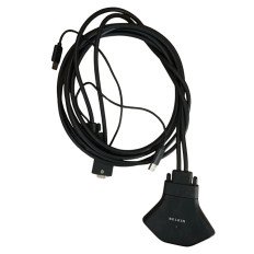 Belkin F1DK102U | 2-Port KVM Switch with Built-In Cabling 2 x 1 2 x Type A , 2 x HD-15 Video