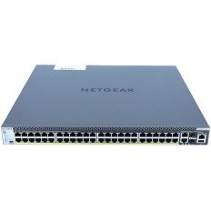 Netgear GSM4352PA | ProSAFE M4300 Series 48 x 10/100/1000Base-T RJ-45 PoE+ Ports + 2 x 10GBase-T Ports + 2 x SFP+ Ports Layer 3 Stackable Managed Switch