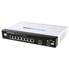 Linksys SRW2008MP | 8-Ports 10/1000Mbps 2 x Combo mini-GBIC Port Gigabit Managed Switch