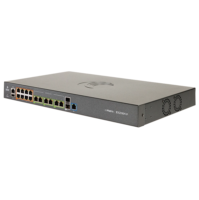 Cambium Networks MXEX2016MXPA01 | cnMatrix EX2016M-P 14-Ports PoE+/PoE++ Compliant Multi-Gig Managed Network Switch