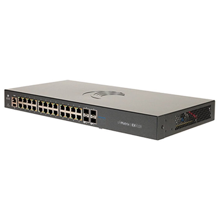 Cambium Networks MX-EX1028XXA-E | Intelligent 24-Ports 1GbE RJ-45 Copper with 4x 1GbE SFP Fiber Uplink Ports 1U Rack-mountable Network Switch