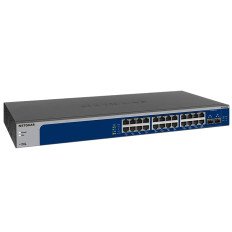 Netgear XS724EM-100NAS | XS724EM 24 x Ports 10GBase-T + 2 x Ports Shared SFP+ Layer 3 Managed 1U Rack-mountable Multi-Gigabit Ethernet Network Switch