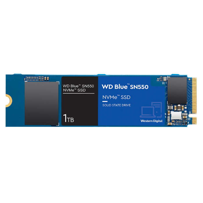 Western Digital WDS100T2B0C | Blue SN550 1TB PCI Express NVMe 3.0 x4 3D NAND M.2 2280 Solid State Drive
