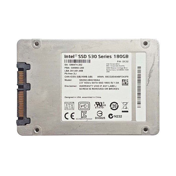 Intel SSDSC2BW180A401 | 530 180GB Multi-Level Cell SATA 6Gb/s NAND Flash 2.5-Inch Solid State Drive