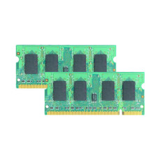 Transcend JM800QSU-4GK | 4GB Kit (2x2GB) DDR2-800MHz PC2-6400 Non-ECC Unbuffered SODIMM CL6 2Rx8 1.8V 200-Pin Memory
